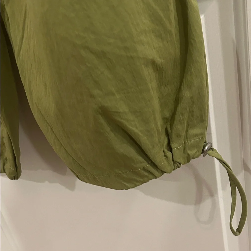 Y2K Green Cargo Utility Parachute Pants - Picture 3 of 5